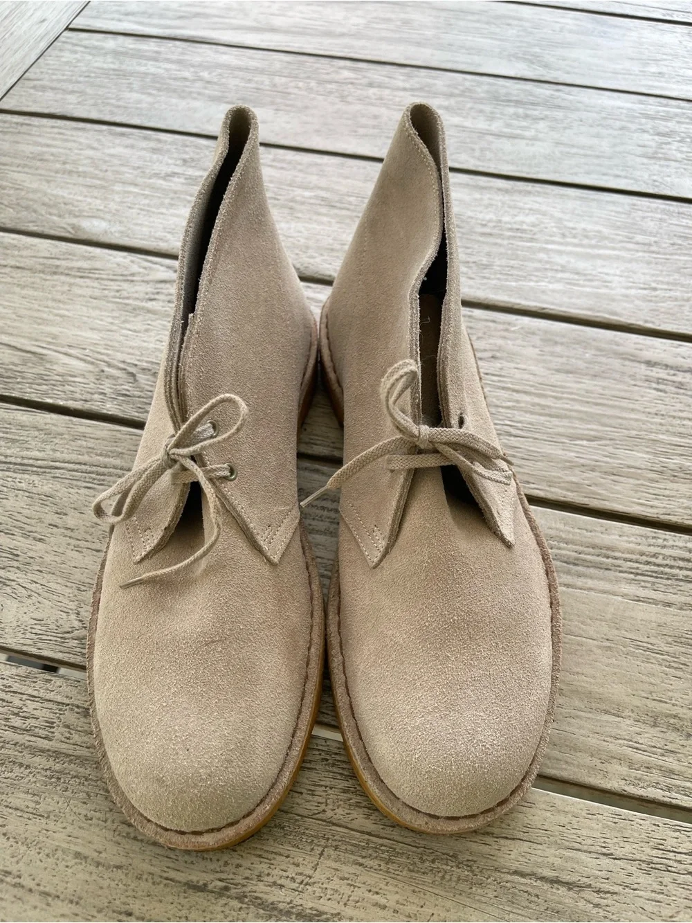 Veja Lace-Up Suede Boots in Taupe